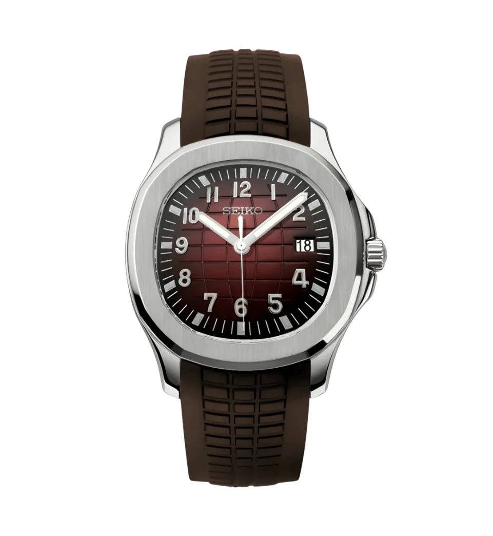 Seiko Aquanaut Mod Silver - Chocolate