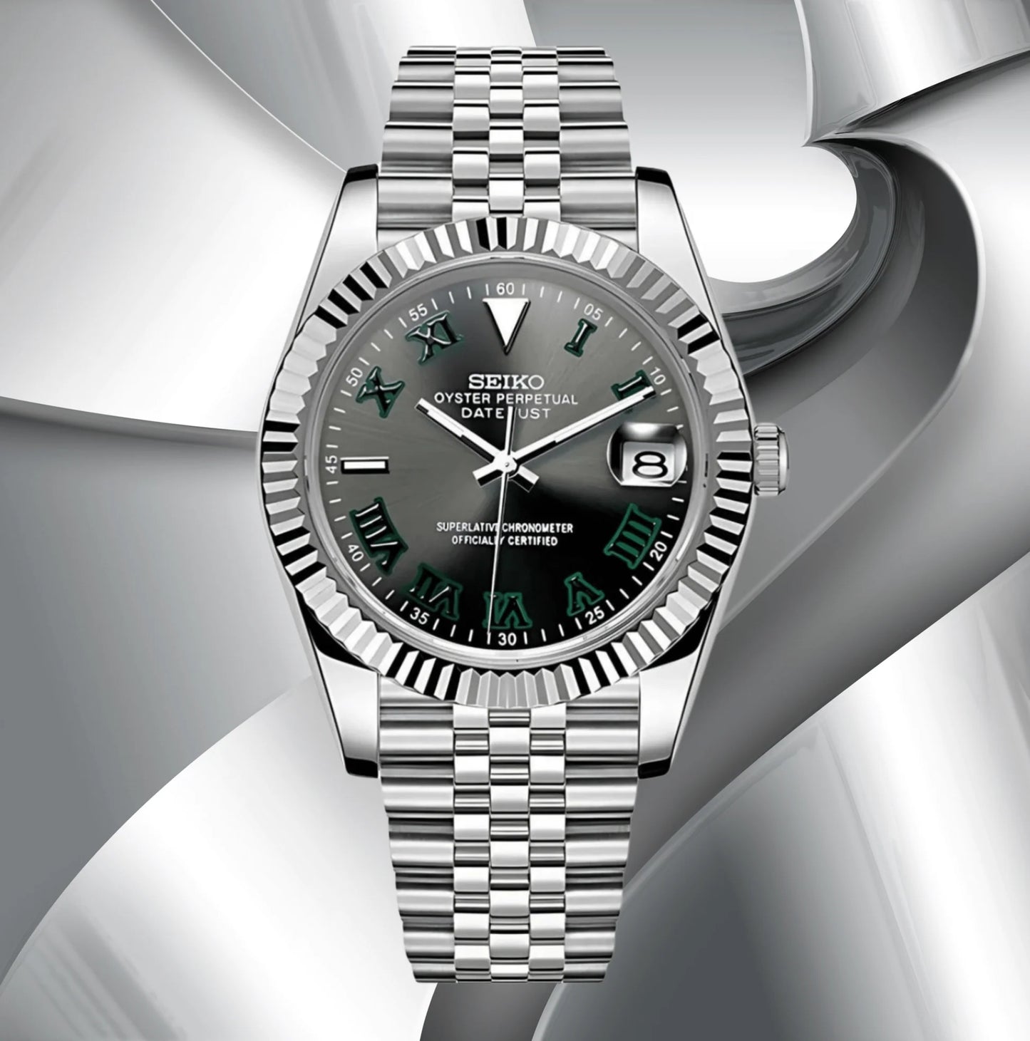 Seiko Datejust Mod - Wimbledon Silver
