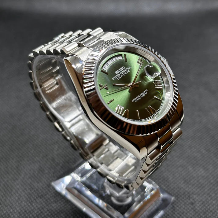 Seiko Day-Date Mod - Green Roman