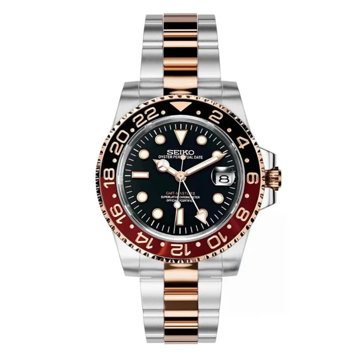 Seiko Submariner Mod Two Tone - Rose Gold & Silver