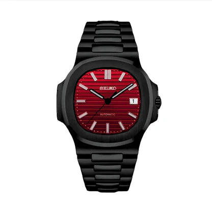 Seiko Nautilus Mod Silver - Inferno Black