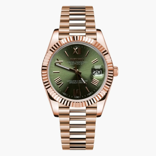 Seiko Datejust Mod Rose Gold - Olive