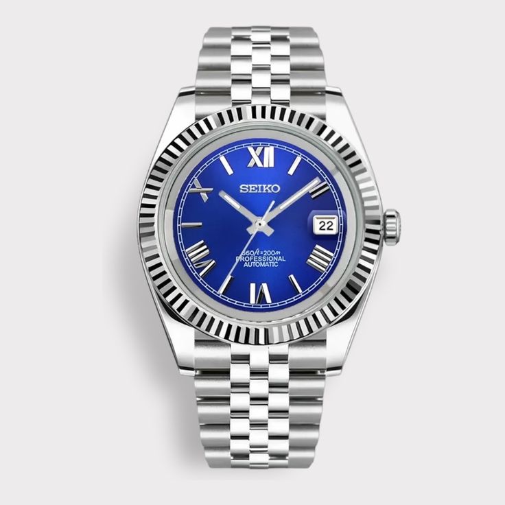 Seiko Datejust Mod Roman Blue