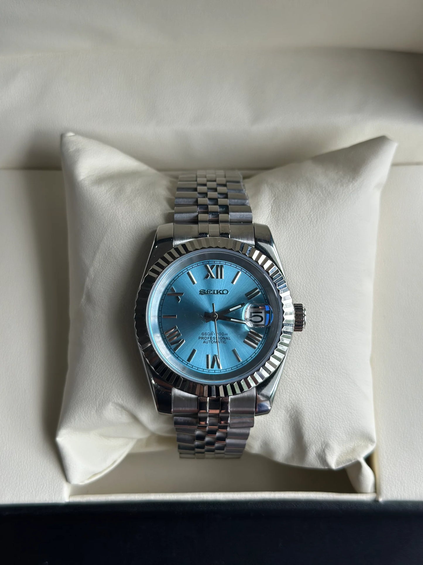 Seiko Datejust Mod Tiffany Blue Roman