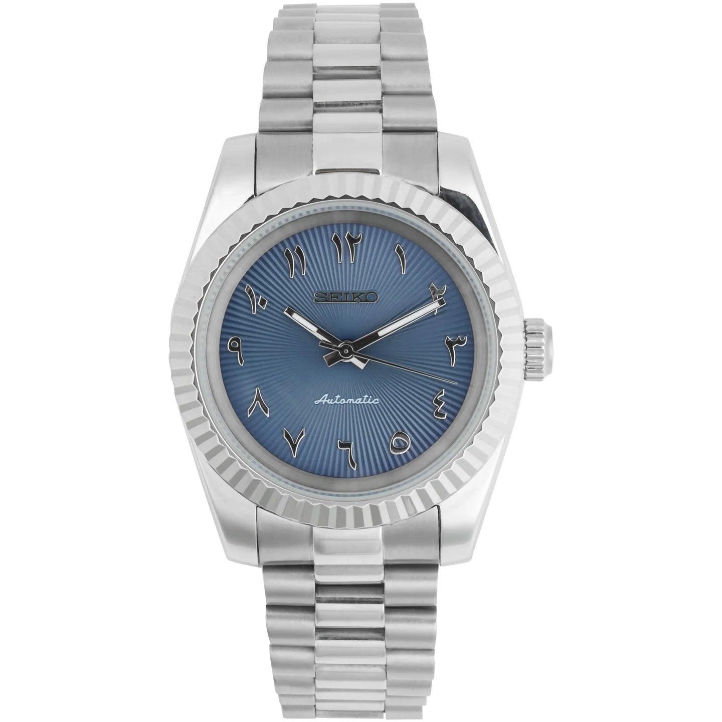 Arabic Textured Dial Blue