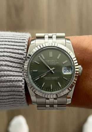 Seiko Datejust Mod Green