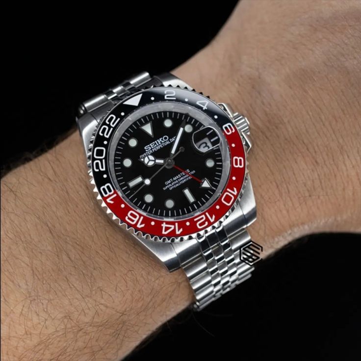 Seiko GMT Mod Red Black