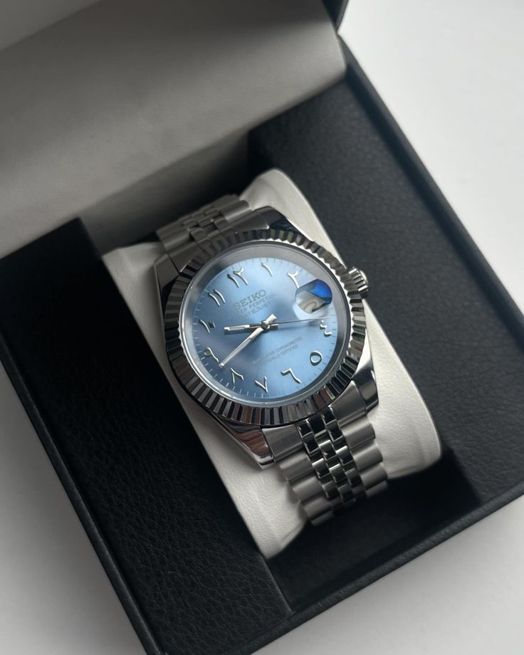 Seiko Mod Arabic Dial - Ice Blue Standard