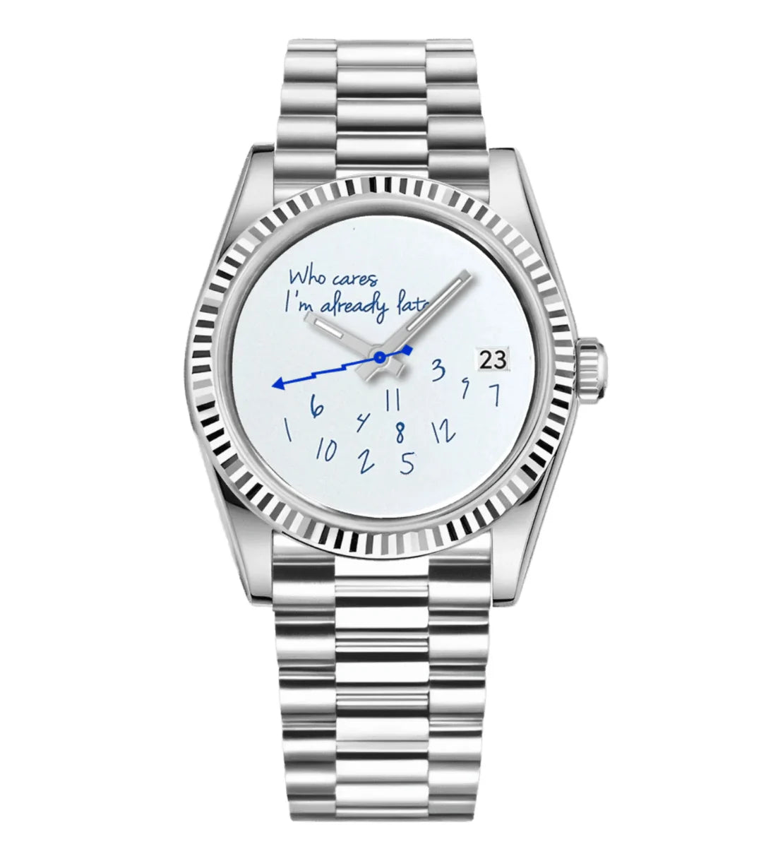 Seiko Datejust Mod - Who Cares? (White)