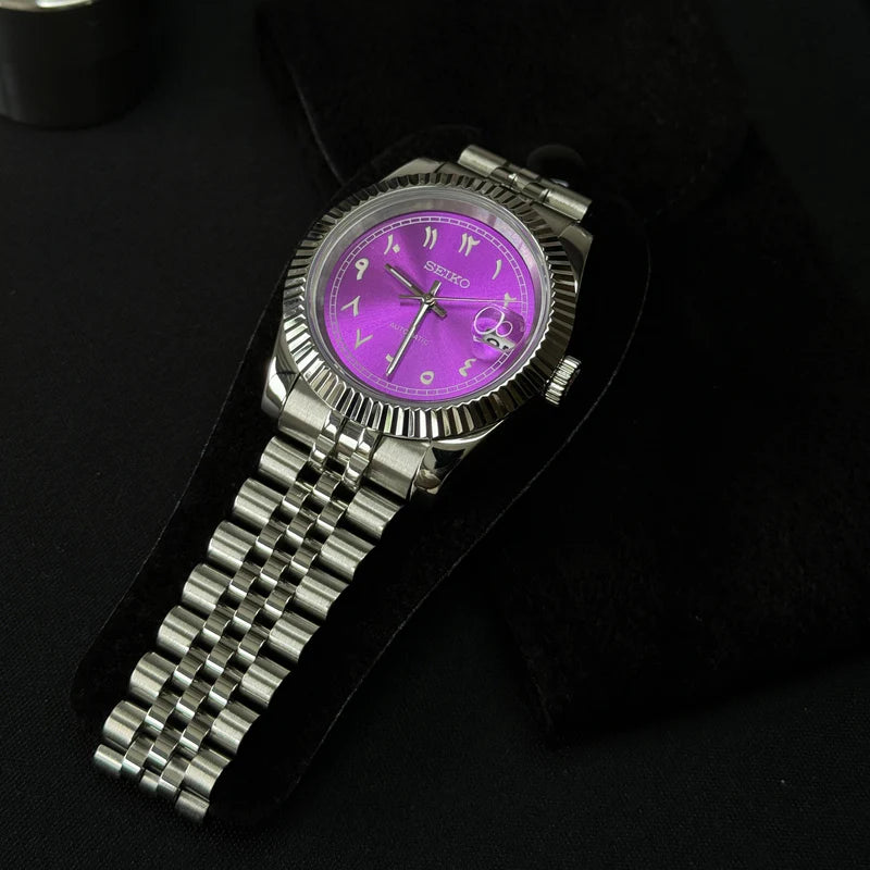 Seiko Arabic Dial Mod - Purple Violet