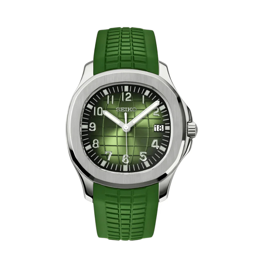 Seiko Aquanaut Mod Silver - Green