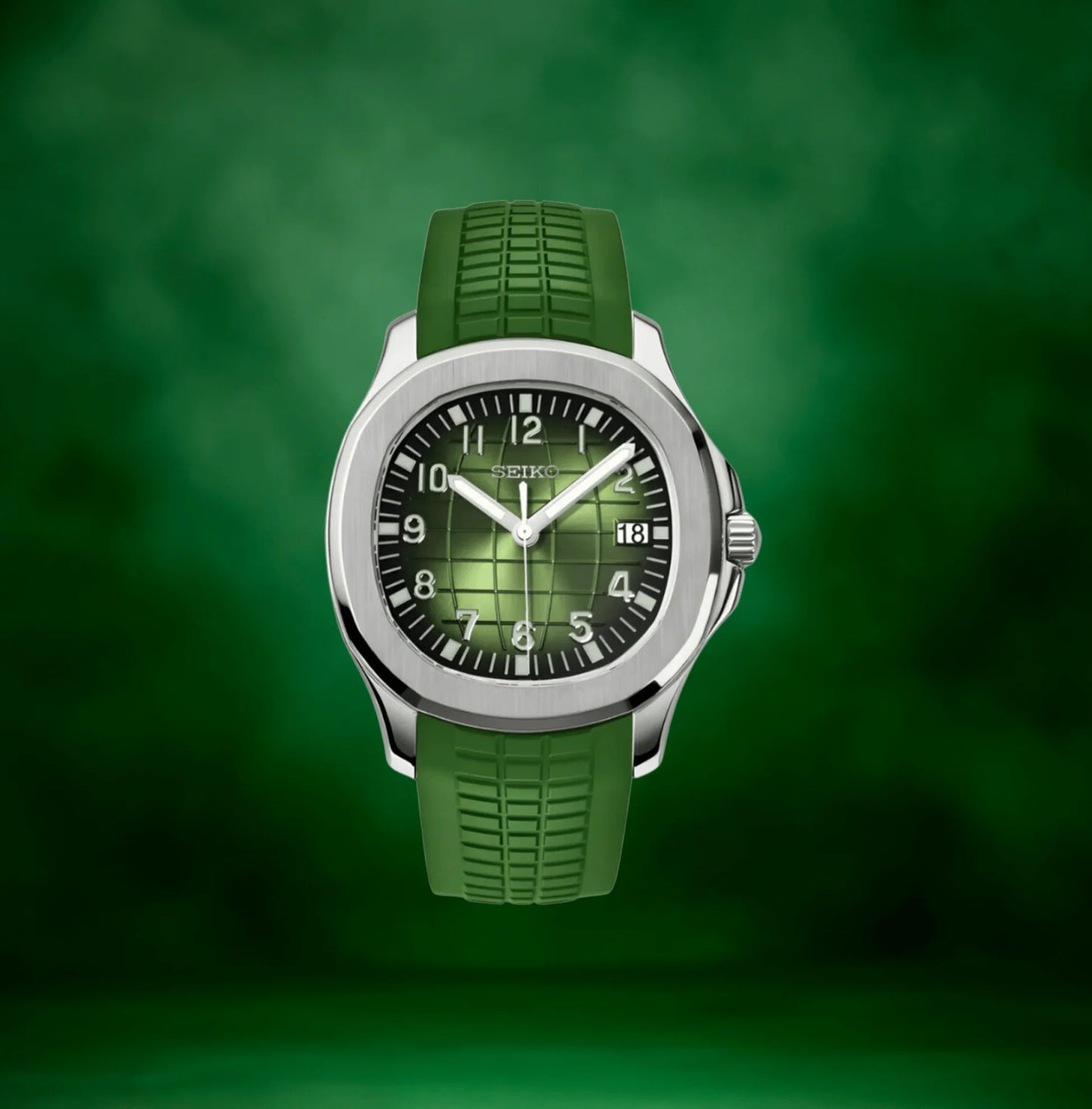 Seiko Aquanaut Mod Silver - Green