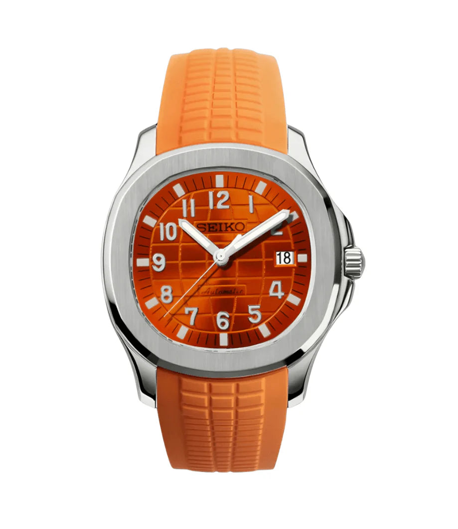 Seiko Aquanaut Mod Silver - Orange