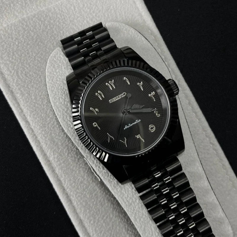 Seiko Mod Arabic Dial Textured - Full Black