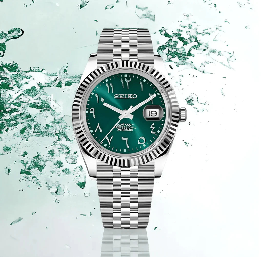 Seiko Mod Arabic Dial - Crystal Green