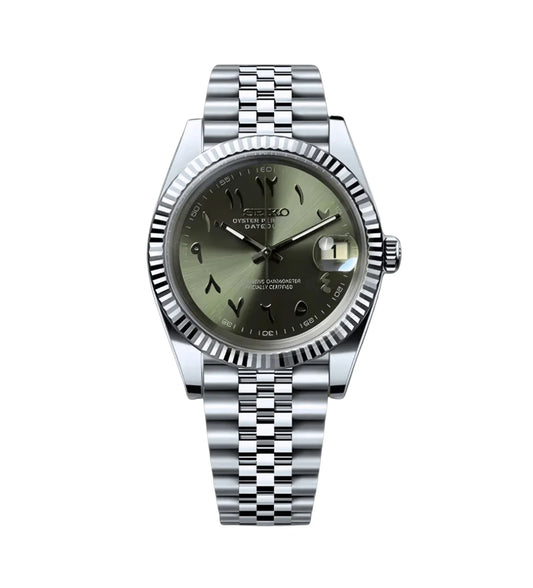 Seiko Mod Arabic Dial - Olive Green Numbered