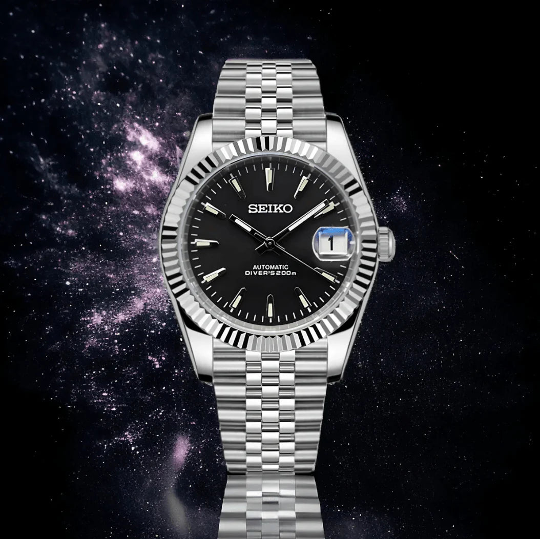 Seiko Datejust Mod - Black Infinity