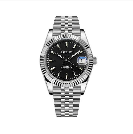 Seiko Datejust Mod - Black Infinity