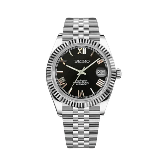 Seiko Datejust Mod - Black Roman