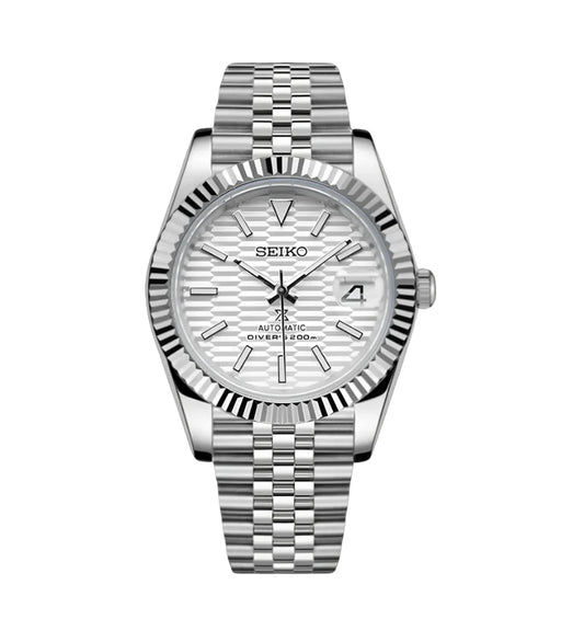 Seiko Datejust Mod - White Motif