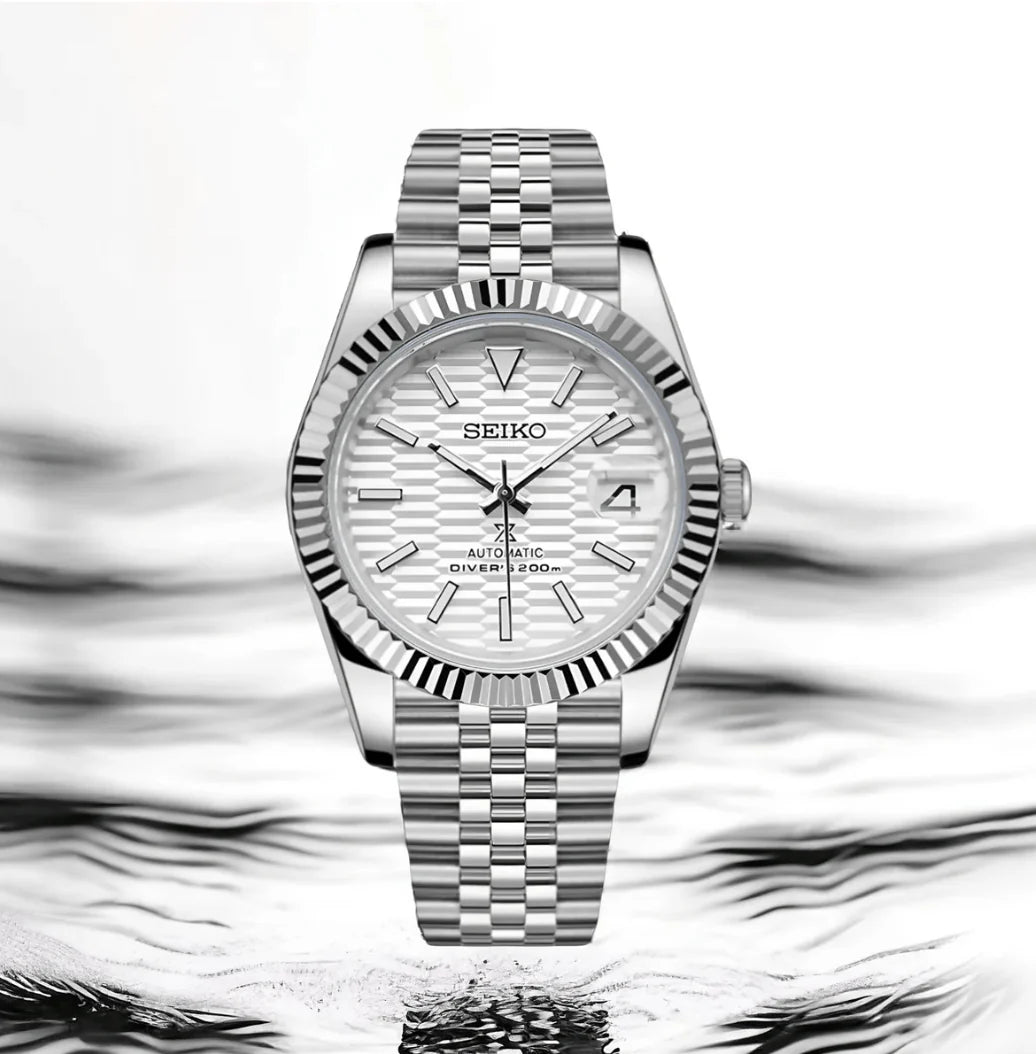 Seiko Datejust Mod - White Motif