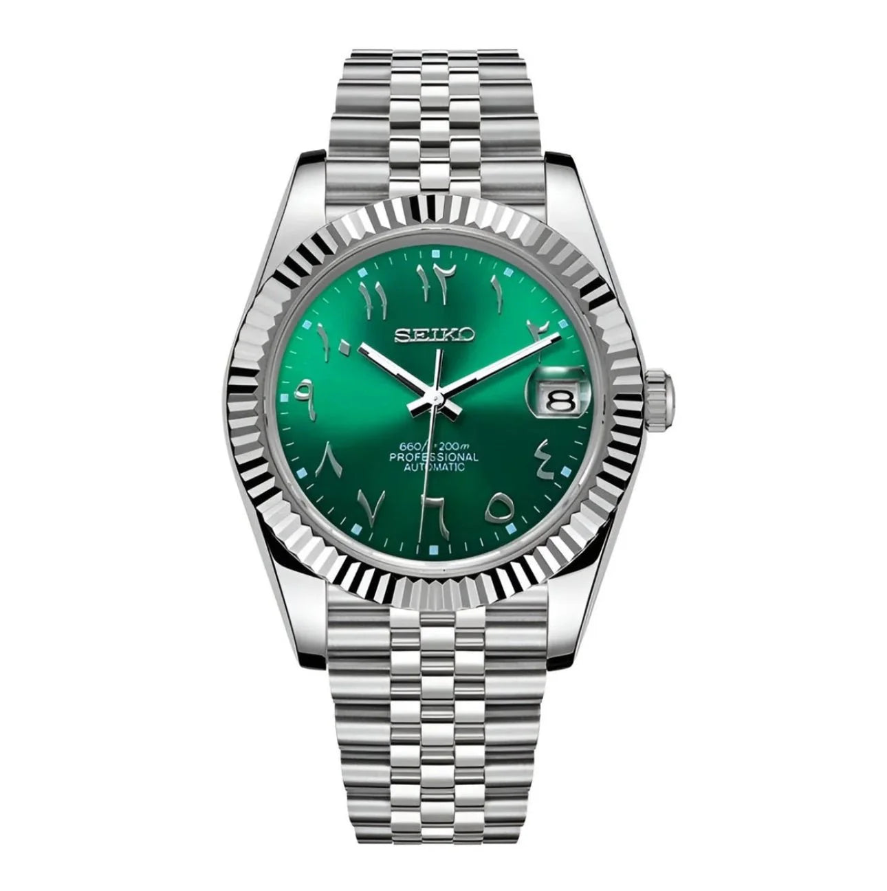 Seiko Mod Arabic Dial - Plain Green