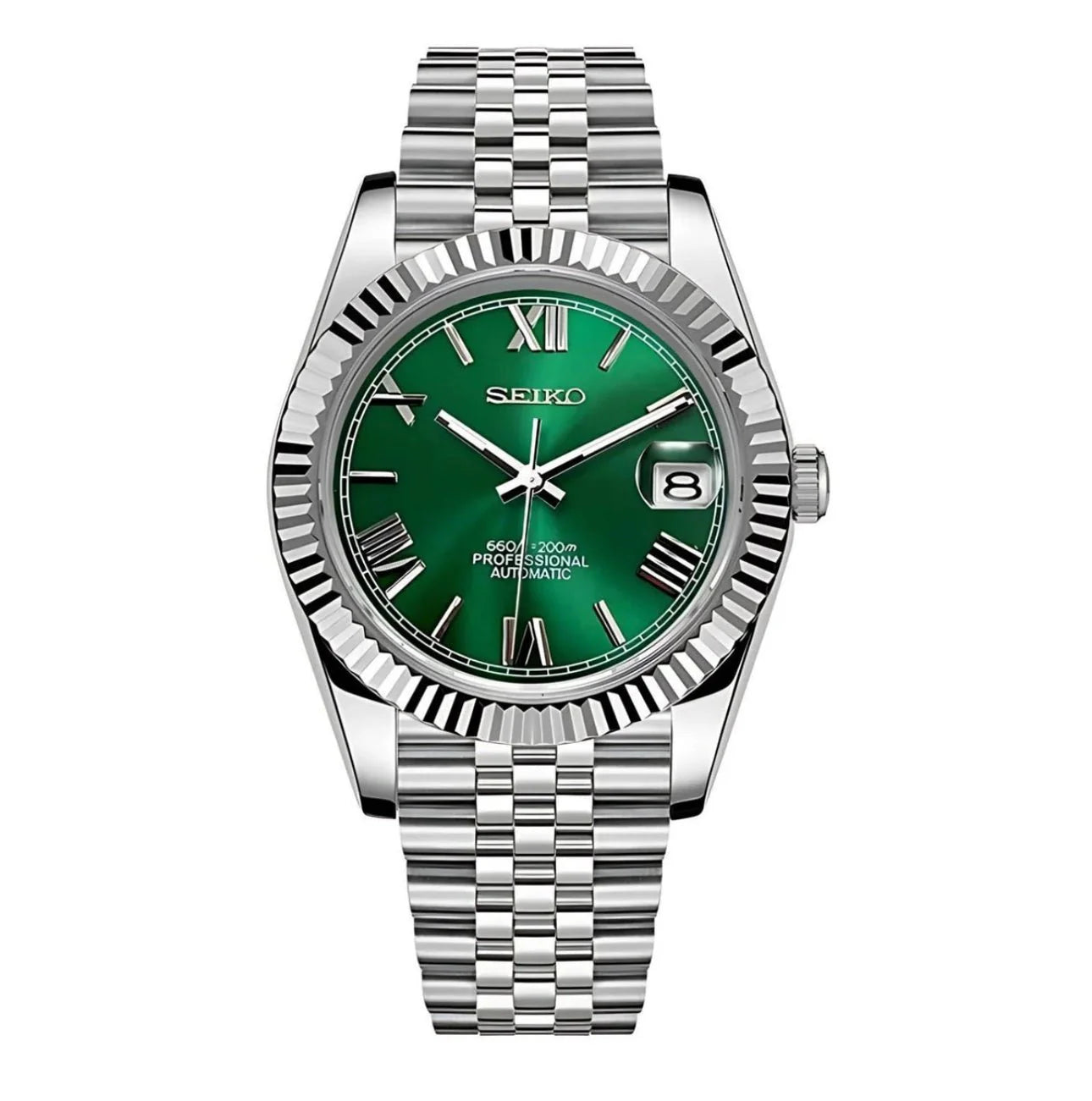 Seiko Datejust Mod Green Roman