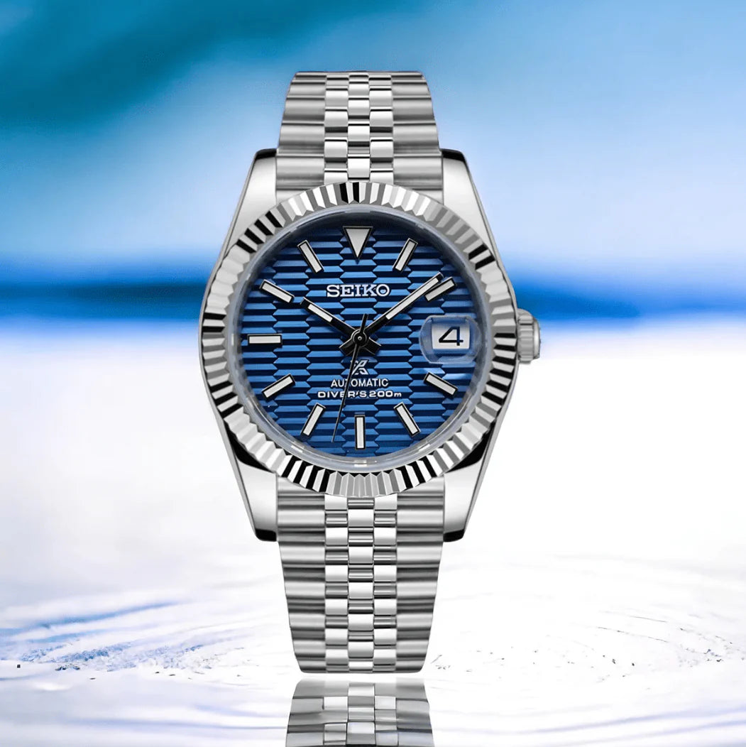 Seiko Datejust Mod - Motif Blue