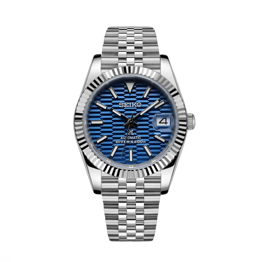 Seiko Datejust Mod - Motif Blue