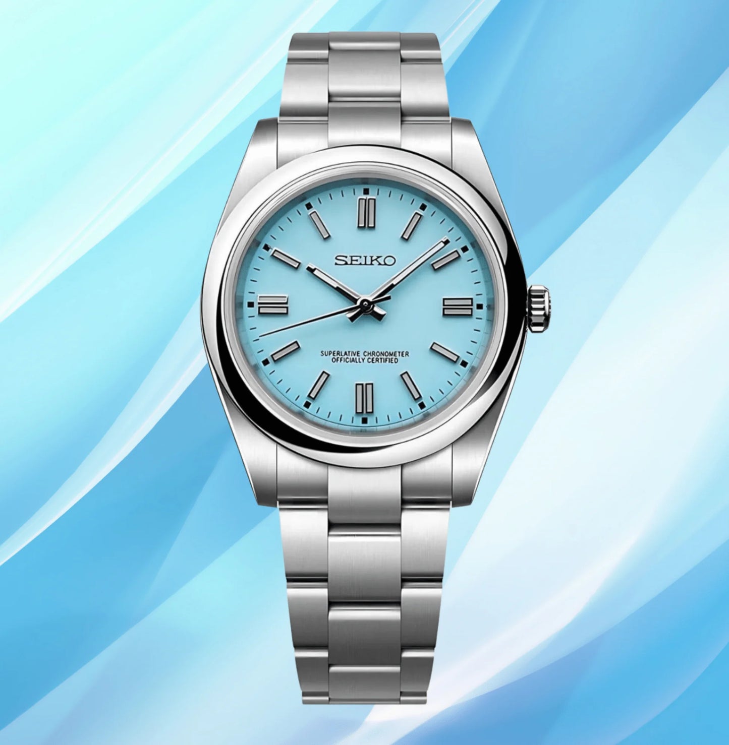 Seiko Oyster Perpetual Mod - Ice Blue