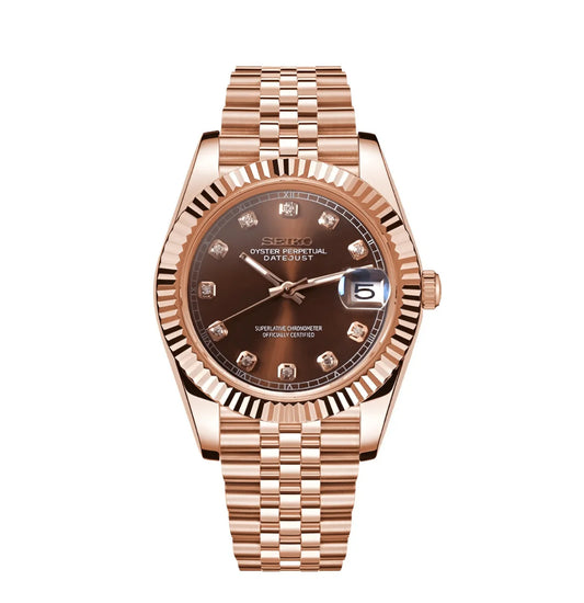 Seiko Datejust Mod Rose Gold - Crystal Champagne