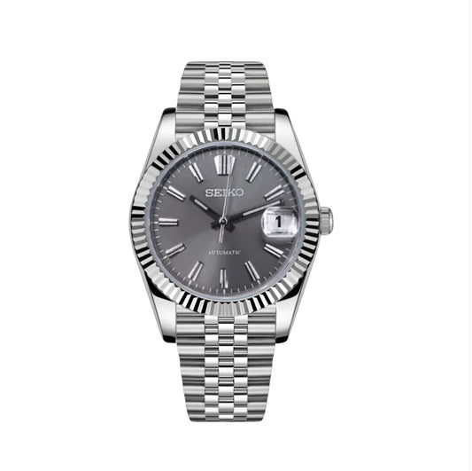 Seiko Datejust Mod - Sunburst Grey (Jubilee)