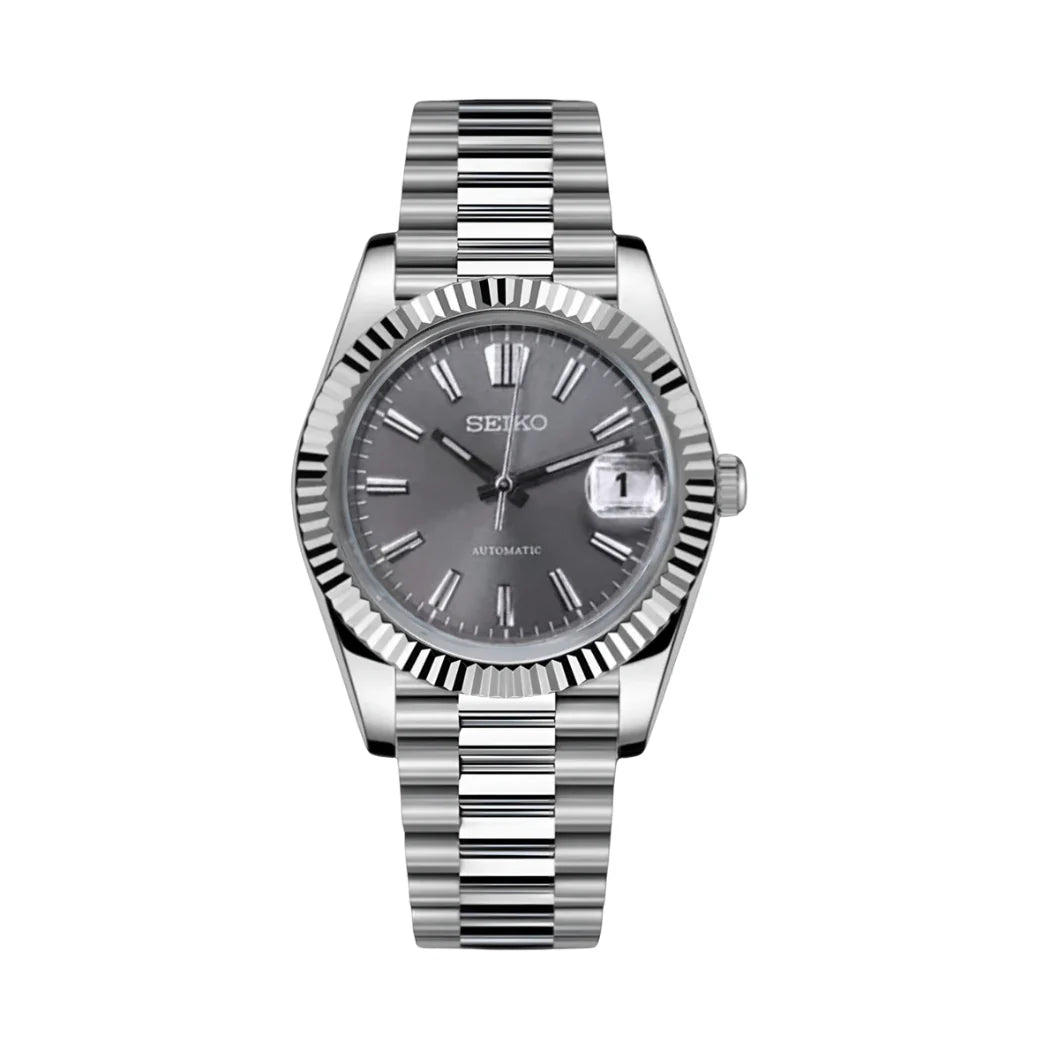 Seiko Datejust Mod - Sunburst Grey (President)