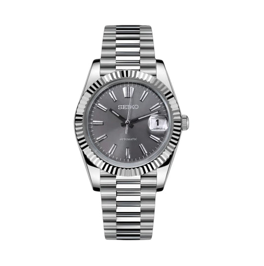 Seiko Datejust Mod - Sunburst Grey (President)