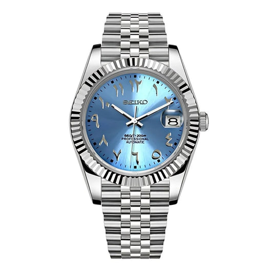 Seiko Mod Arabic Dial - Ice Blue Standard