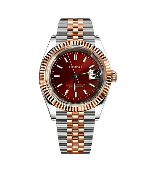 Seiko Datejust Mod Two Tone - Red