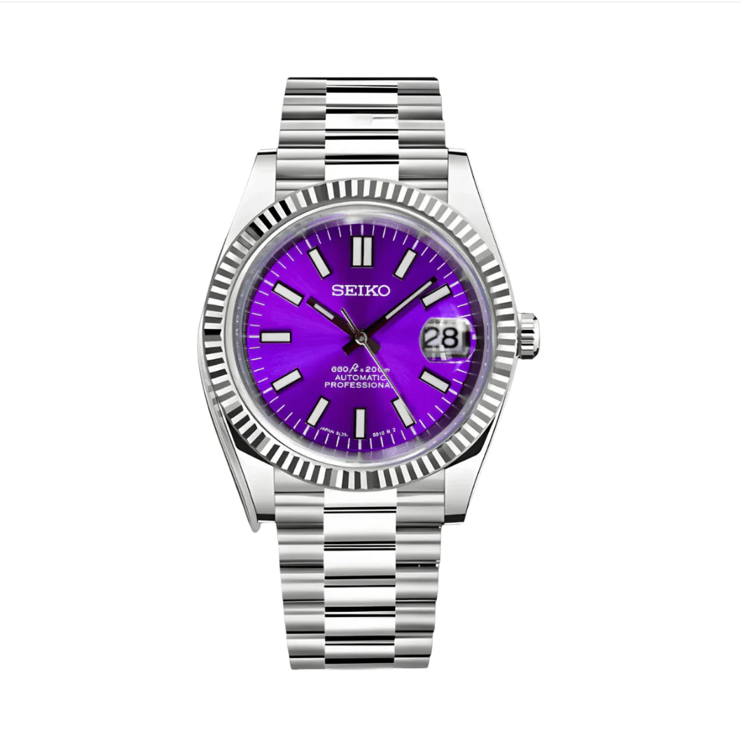 Seiko Datejust Mod - Violet Purple