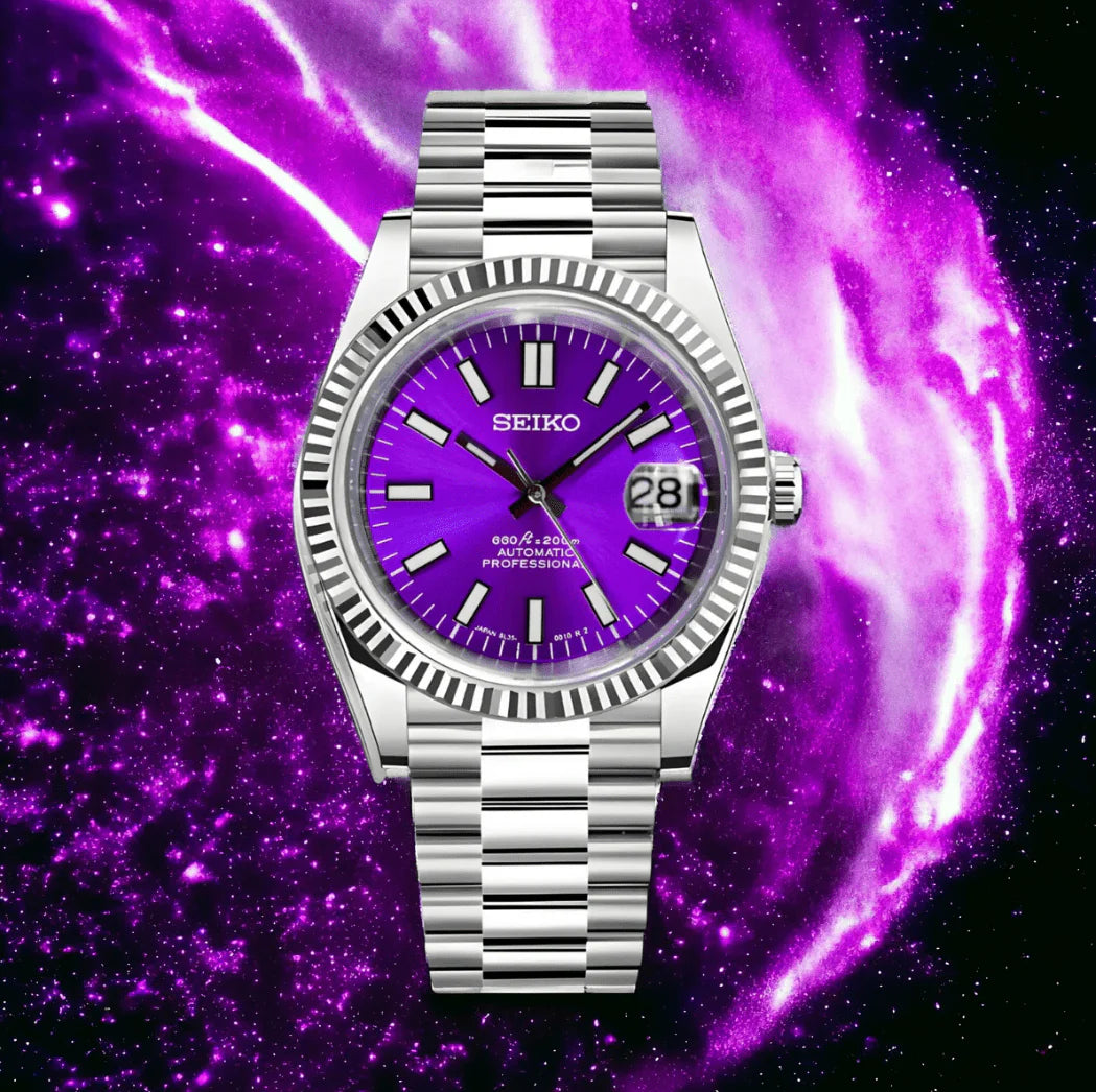 Seiko Datejust Mod - Violet Purple