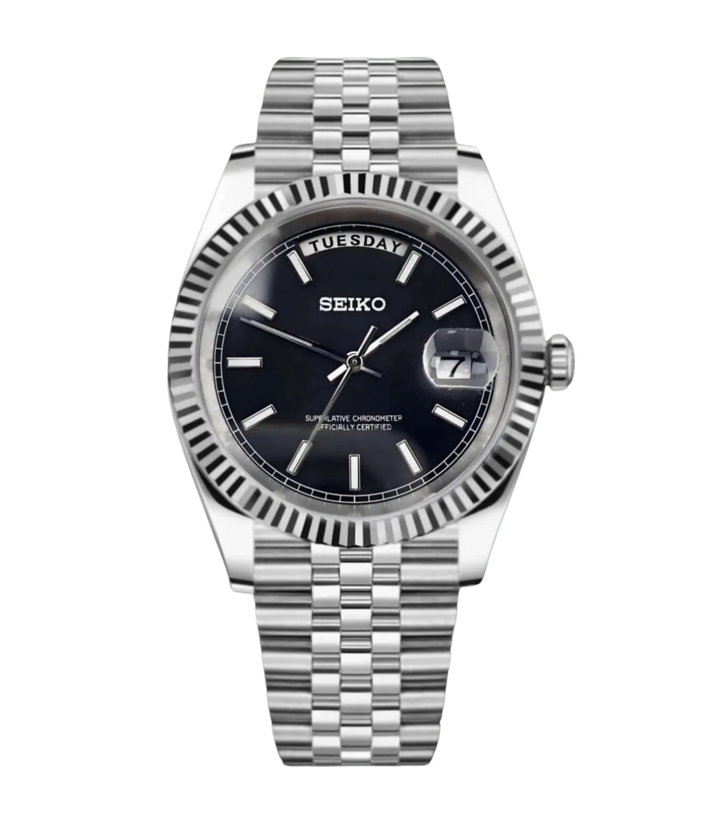 Seiko Day-Date Mod - Classic Black