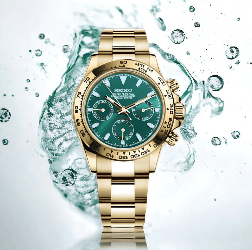 Seiko Daytona Mod Gold - Green