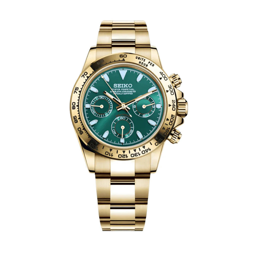 Seiko Daytona Mod Gold - Green