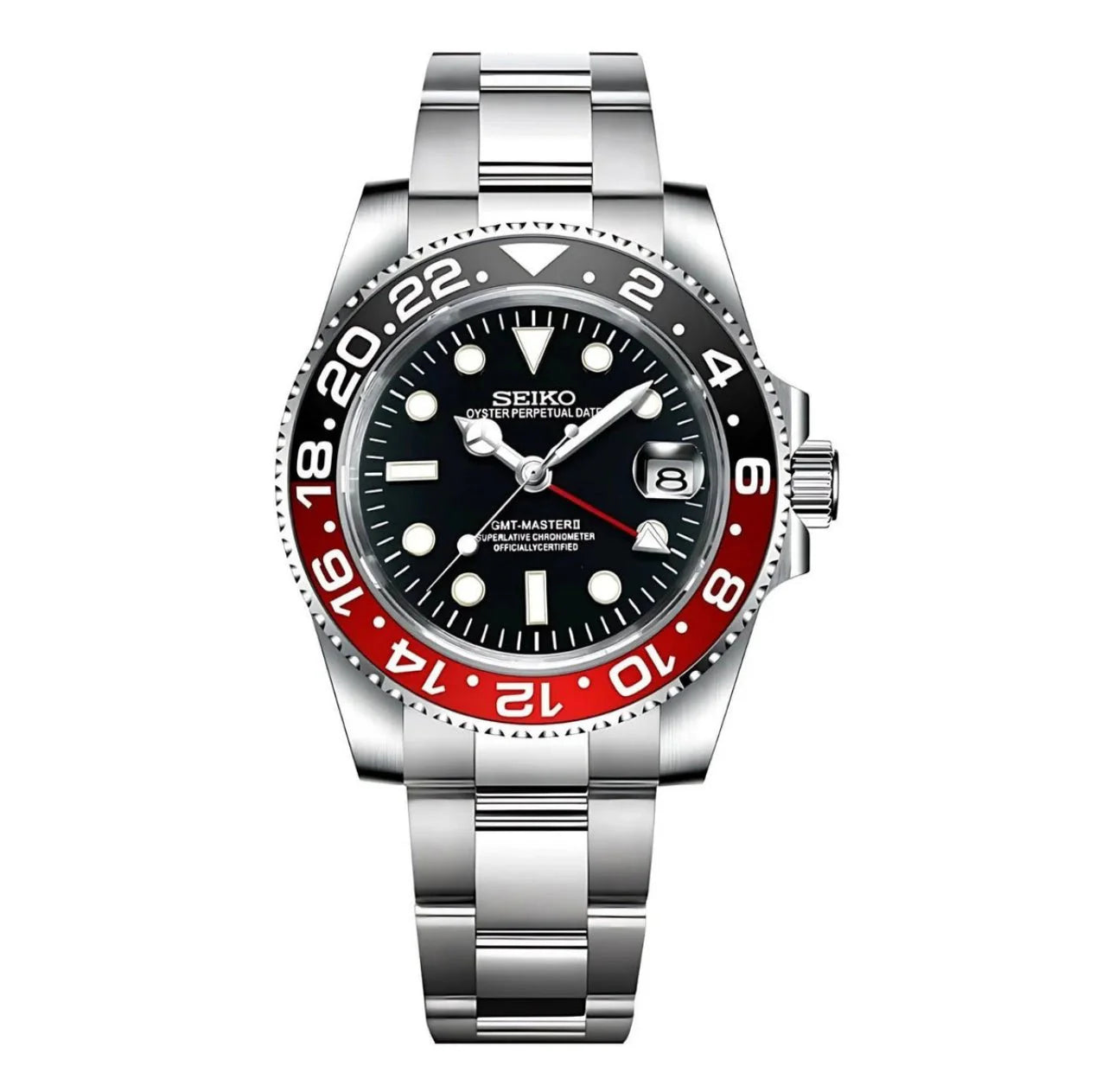 Seiko GMT Mod Red Black