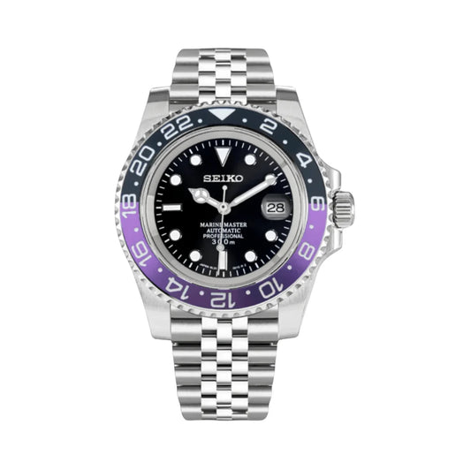 Seiko GMT Mod Purple Black