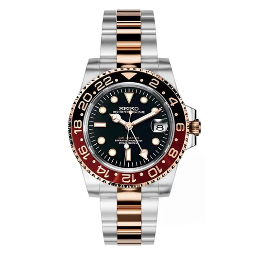 Seiko Submariner Mod Two Tone - Rose Gold & Silver