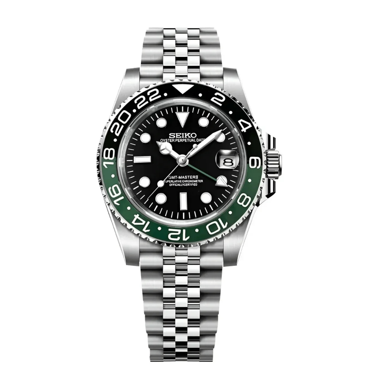 Seiko GMT Mod Green Black