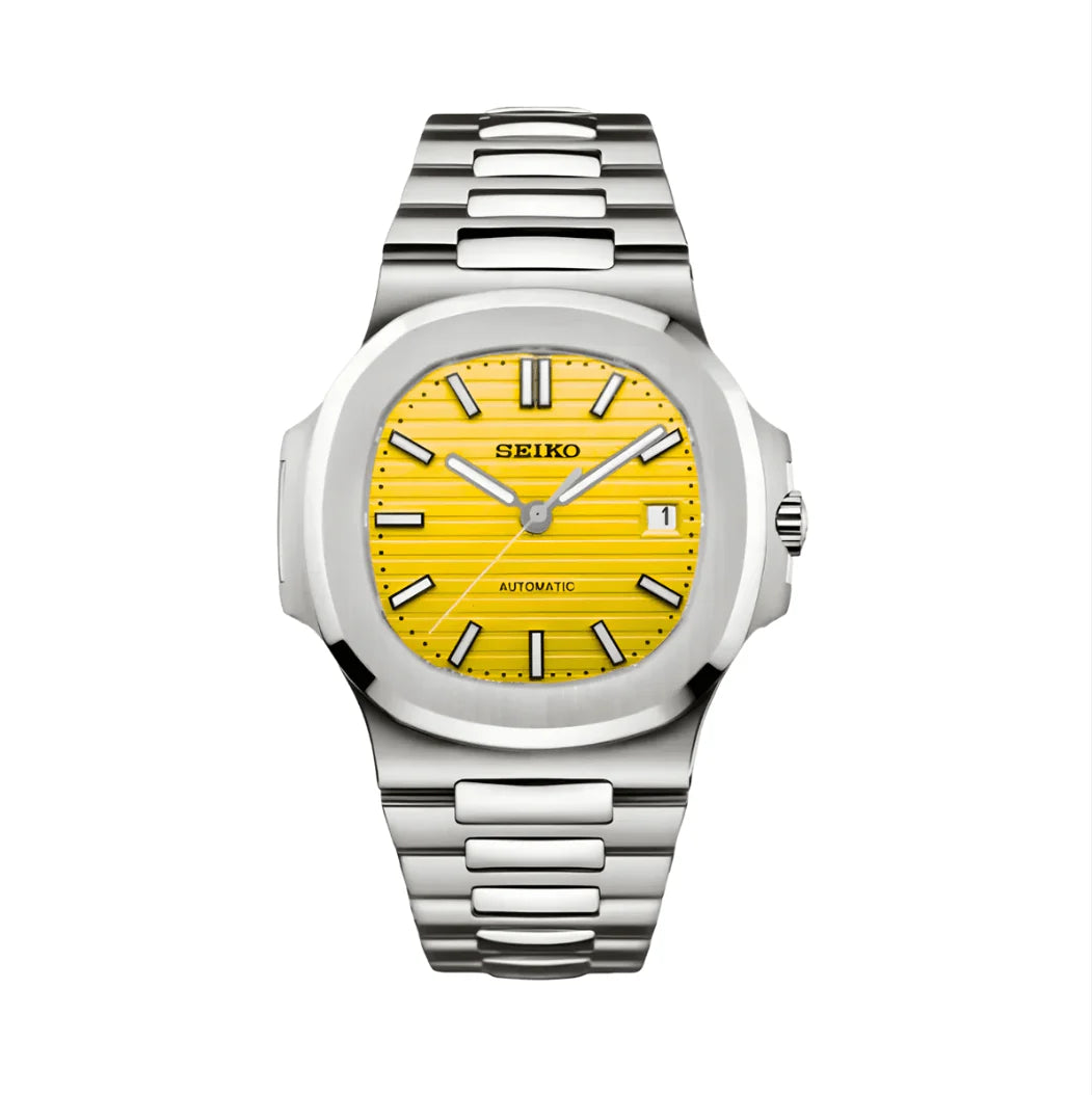 Seiko Nautilus Mod Silver - Yellow