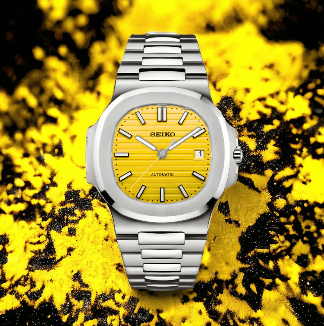 Seiko Nautilus Mod Silver - Yellow