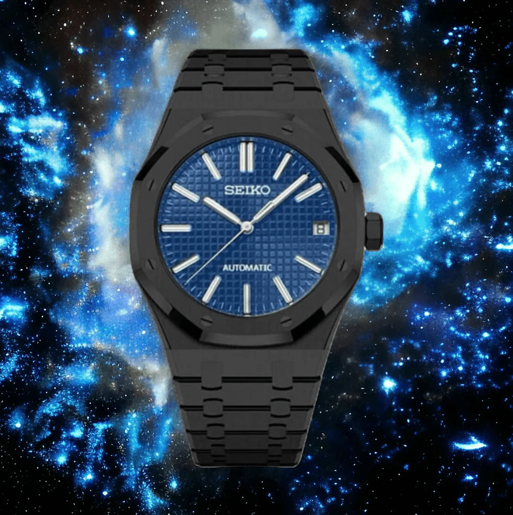 Seiko Royal Oak Mod - Black & Blue