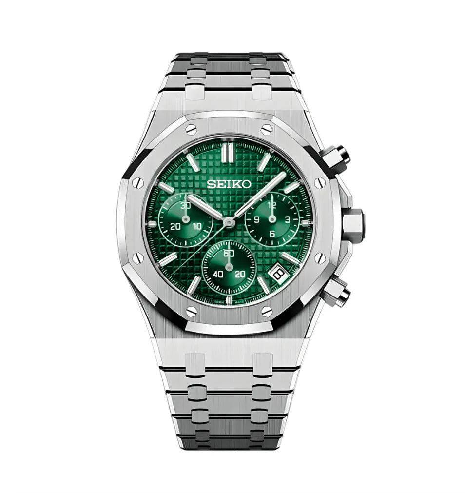 Seiko Royal Oak Mod Chronograph - Green