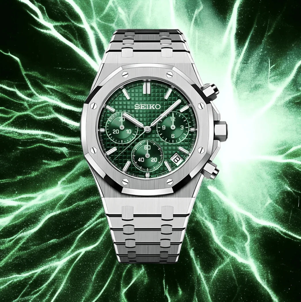 Seiko Royal Oak Mod Chronograph - Green